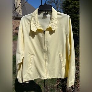 Sportsmaster Vintage 70s Men's Pale Yellow Windbreaker Jacket, Golf, Sz L